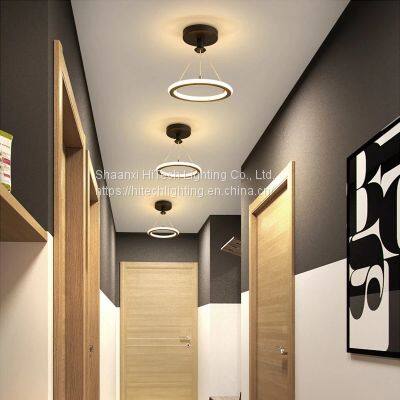 Creativity LED Chandeliers Lamps For Living Room Bedroom Corridor Indoor Ring Lighting Lights Ceiling Mount Luminaire Lustre photo-5