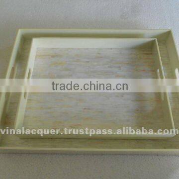 Lacquer tray, mother of pearl tray, square tray