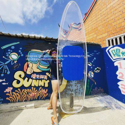 Hot sale clear paddle board transparent paddle board clear SUP board transparent SUP see through stand up paddle board