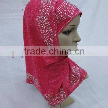 A475 Popular beaded 2pcs hijabs al amira