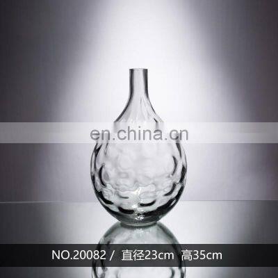 Hot Sale Cheap Frosted Cylinder Clear Glass Vase Decoration Vase For Table photo-3