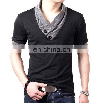 100% Cotton Long Sleeve T Shirts In Wholesale Price Promotional Good Quality Black and Gray Color Shirts