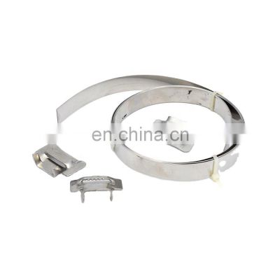 MT-1707 Stainless steel ftth accessories steel belt hoop hose clamp