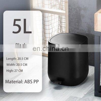 5L ABS Trashcan Popular Black Grey White Kitchen Bins Bathroom Kitchen Living Room Plastic Bin photo-5