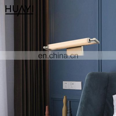 HUAYI New Design Iron Tube Chrome Color Indoor Bedroom Loft Smd 9w LED Wall Sconce Light