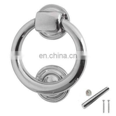 Ring Shaped Polished Chrome Brass Door Knocker