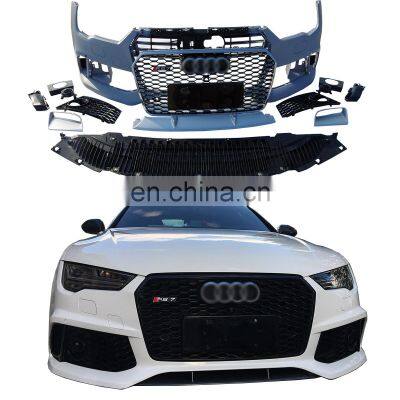 Facelift RS7 style bumper assembly for Audi A7 C7 C7.5 C7pa 2016-2018 upgrade body Kit