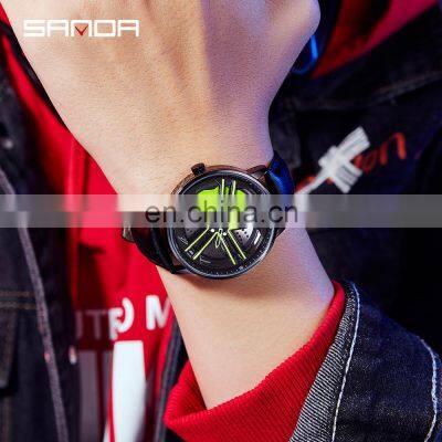 SANDA P1090 Military Brand Quartz Wristwatches Men's Watches Luxury Fashion Casual Wheel Series Dial Watch photo-5