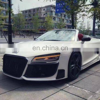 Runde Half Carbon Or Resin Material For 2008-2016 Audi R8 REGULA Style Body Kit Front Bumper Side Skirt Rear Bumper Spoiler