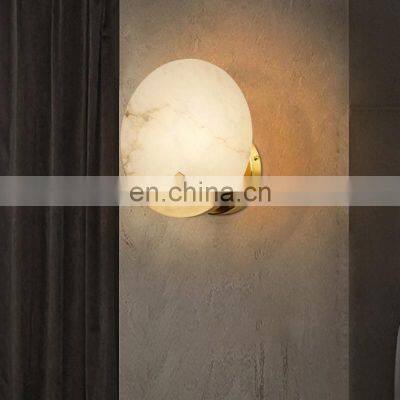 Indoor LED Round Wall Light Simple Creative Marble Lamp For Home