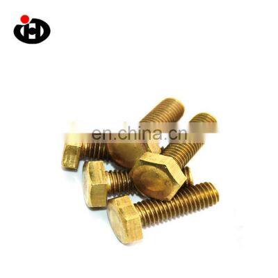 China Jinghong Fastener M5 Brass Hex Bolt Head Hex Screw