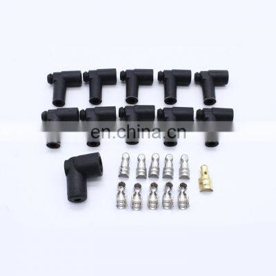 Ceramic Hi Temp Straight 180 Degree Spiral Core 8.0mm Boot Spark Plug Wires Set