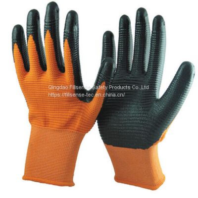 13Gauge U3 Zebra Polyester Liner Nitrile Coated Working Gloves EN388