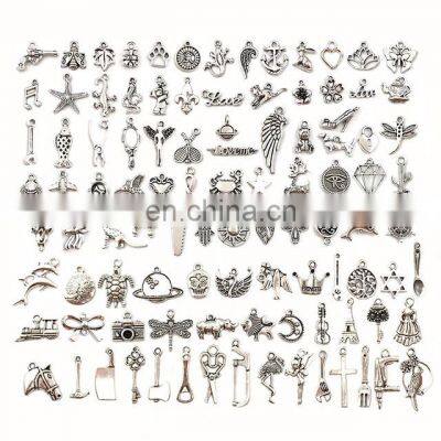 100pcs Mixed Vintage Metal Animal Birds Charms Beads DIY Bracelet Pendant Necklace Accessories For Jewelry Making Findings photo-2