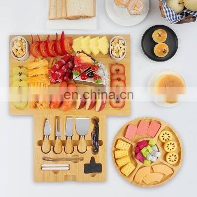 Wholesale Large Charcuterie Bamboo Wood Cheese Board Set For Parties photo-2