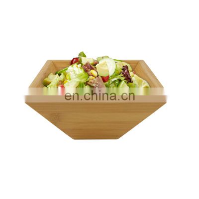 Natural Organic Serving Dish Dinnerware Wood Salad Bowl Set Bamboo Salad Bowl Best For Serving Salad, Pasta, Soup, and Fruit