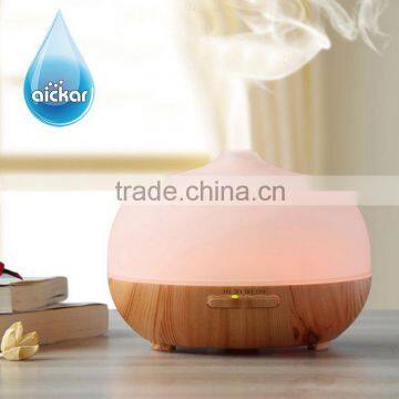 Aromatherapy Diffuser Wood Grain and Grass Cool Mist Ultrasonic Essential Oil Diffuser With LED Light AN-0433 photo-4