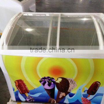 Ice Cream Freezer Curved Glass Door Ice Cream Chest Freezer photo-3