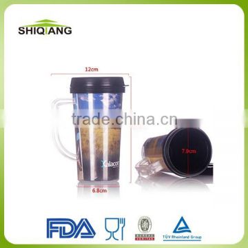 450ml 16oz paper insert plastic mugs with handle