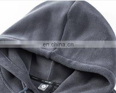 Wholesale Plus Size Polar Fleece Pocket Pullover Hoodie Custom Unisex Warm Long Sleeve Sweatshirts Polyester Hooded For Men photo-4