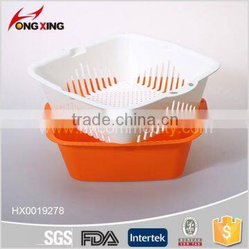 2016 whoseale rectangle plastic sieve with tray