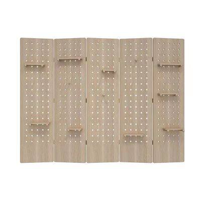 Chinese Style 5 Panel Wooden Room Partition Room Divider Design