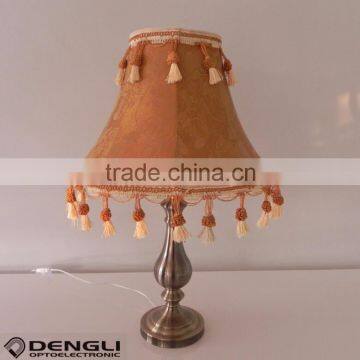 Decorative candle holder table lamp for Villa hotel Desk Light With Clothshade