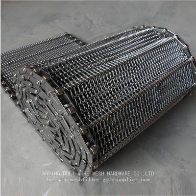 Food Grade 304 Stainless Steel Chain Link Spiral Wire Mesh Conveyor Belt photo-2