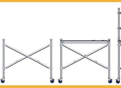 Construction Portable Mobile 4m Narrow Rolling Tower Ladders Folding Aluminum Scaffolding photo-2