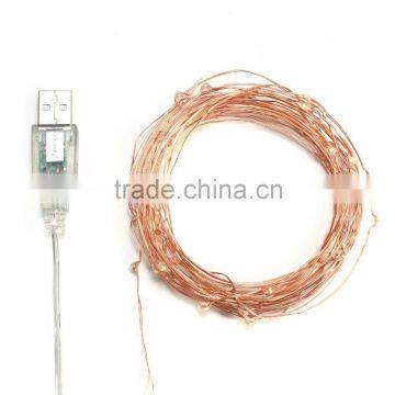 USB LED String Lights Starry Lights Copper Wire for Home Bedroom Party Wedding Decoration Trees