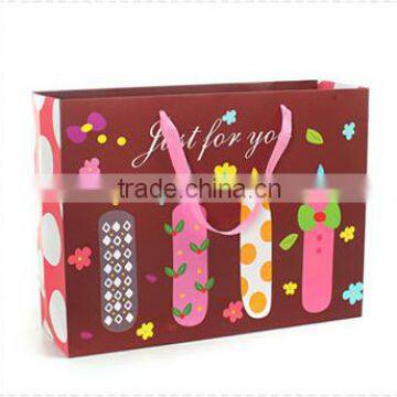 lovely candle pattern boutique paper shopping bag