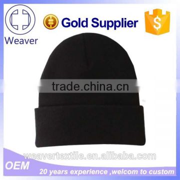 Promotion High Quality Black warm knitted hat blank beanie customized winter hat sports cap                        
                                                Quality Choice