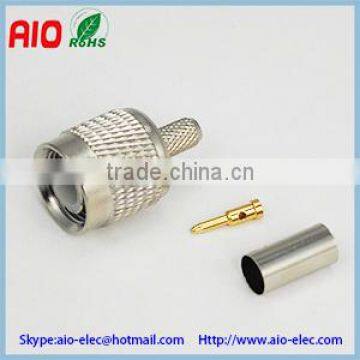 3 Piece Set TNC male crimp type RF coaxial connector for RG58 3C-2V wire cable