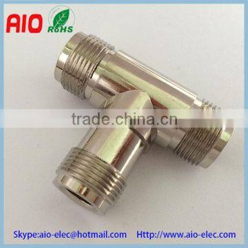 T tee three N female adaptor connector,N female to 2 N female adaptor RF connector