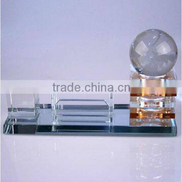 Crystal pen holder for the business gift crystal pen holder set