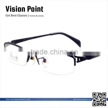 Fashion men semi-rimless pure titanium optical glasses frame