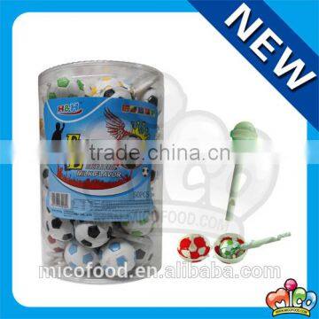 8g whistle football lollipop (double fruit flavors)