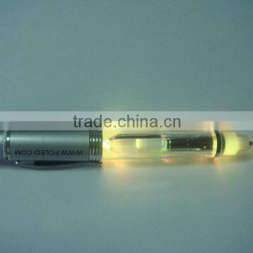 2014 new products led ballpen,plastic flashing light pen,promotional pen with custom logos