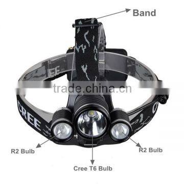 Outdoor High Power 3 LED 3000lm 3 Models Waterproof Hunting Headlamp photo-2