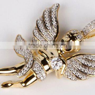 Hot Sales Hip Hop 925 Sterling Silver Angel Chain Pendant Necklace Jewellery
