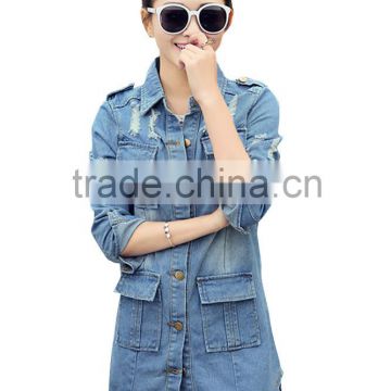 Denim Jacket long jackets fashion Apparel LGJD-009