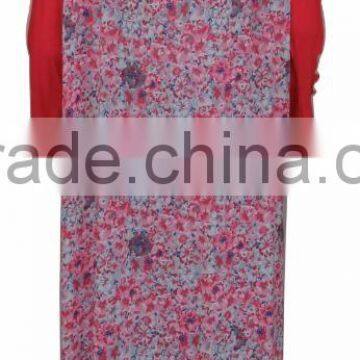 100% Rayon Maxi Dress,long Dress, Muslim Throbe With Lace photo-2