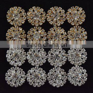 20mm Wholesales Price AAA Quality Alloy Round Flatback Crystal Rhinestone Button for WeddingJewelry Garment Accessory