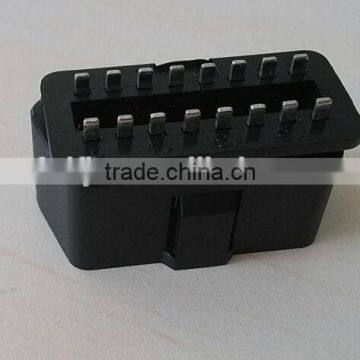 Factory price 16pin OBD2 male and female vertical automotive plastic connector