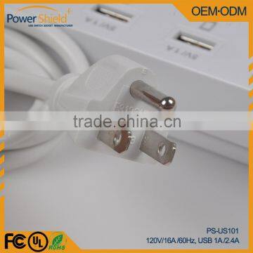 USA/United States / America USB Extension Socket Outlet With Surge Protector 120V 16A photo-3