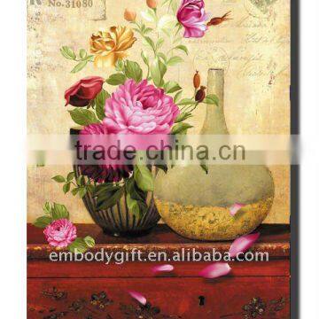 home and garden decoration canvas printing with flower design cheap china