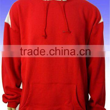 high quality red color sports cotton pullover hoodie