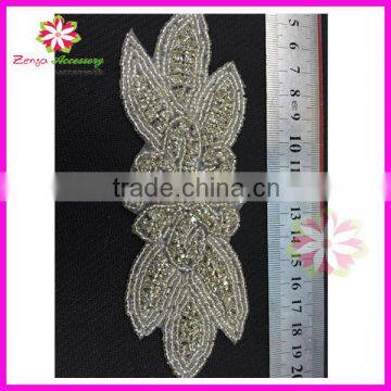 Hot Sale Latest Crystal Rhinestone Applique, Beaded Bridal Trim for Wedding Dresses China Manufacturer photo-5