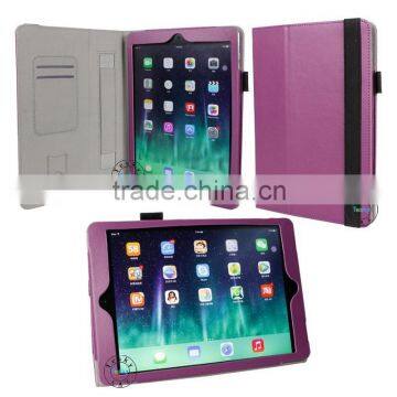for ipad 6 flip cover case pu leather with hand strap