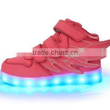 Children Kids Unisex LED Light Lace Up Luminous Sneaker Casual Shoes USB Sport